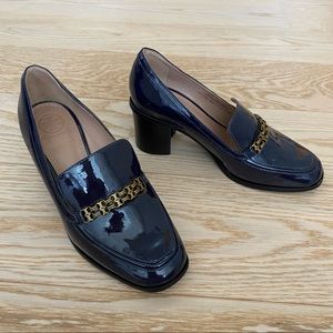 Tory Burch Navy Patent Heels